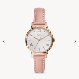 Fossil rose gold with pink band watch